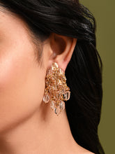pink camelia studs
